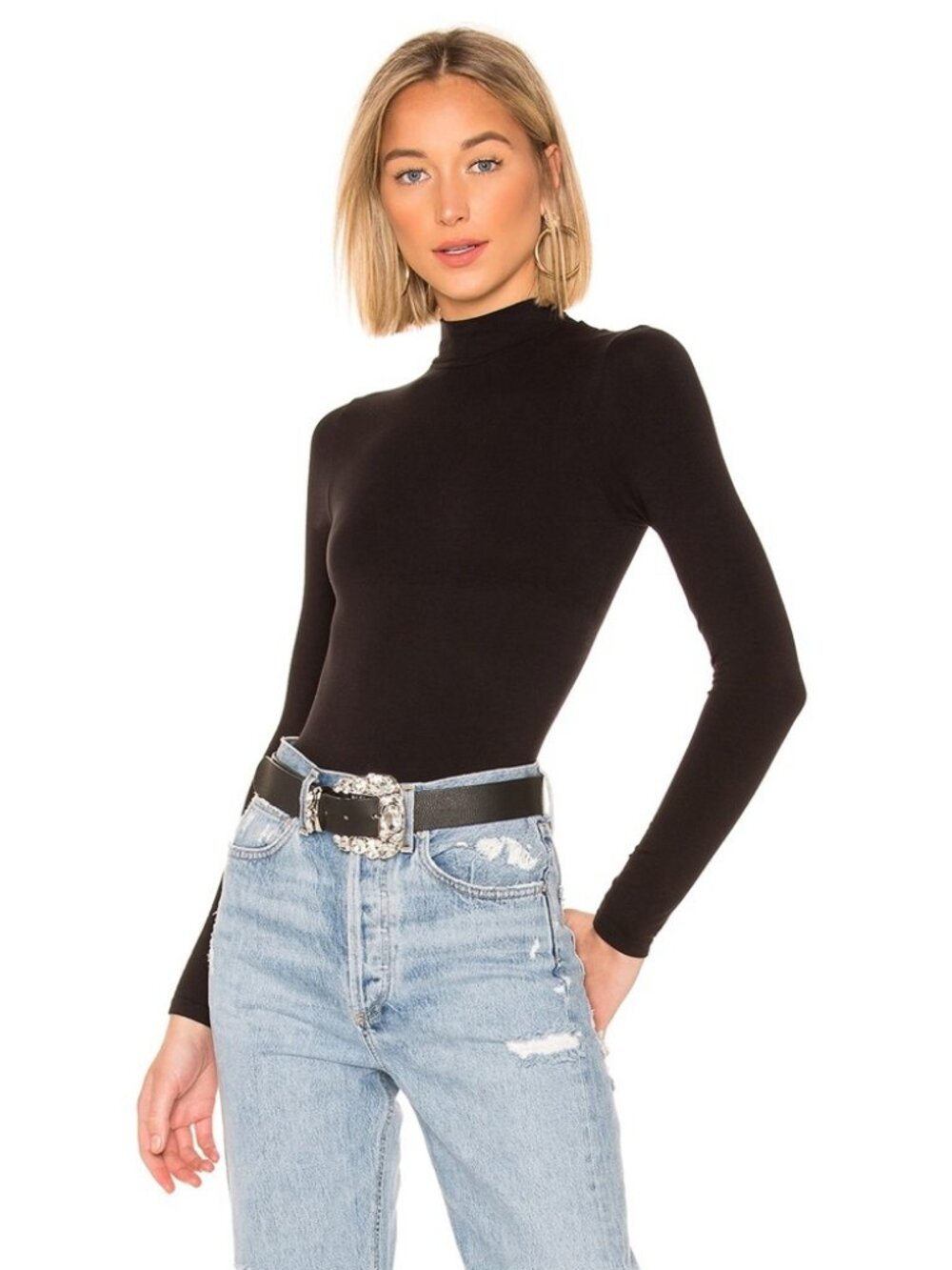 Yummie Madelyn Mock Neck Seamless Bodysuit S/M